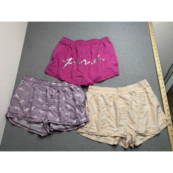 Victoria's Secret Other - Victorias Secret VS Pink Pull On Mini Sleep Shorts Boxers Womens XS Lot Of‎ 3